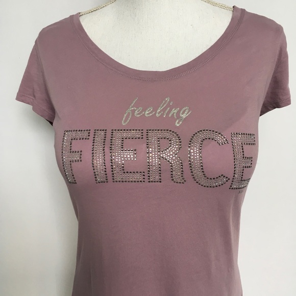 New York & Company Tops - NY & Co Statement Tee Crystal Studded Short Sleeve